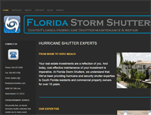 Tablet Screenshot of floridastormshutters.com